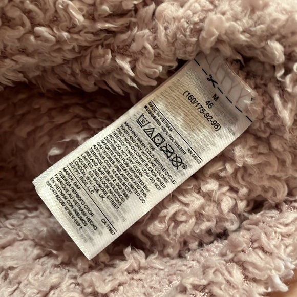 Gap Light Pink Sherpa Sweatshirt with half zip & pocket - Picture 3 of 4